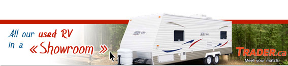 All our used RV in a showroom
